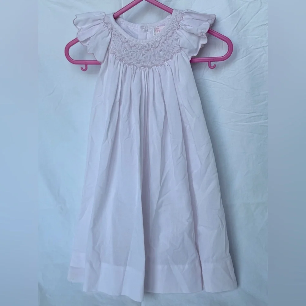 Petit Ami Soft Pink Smocked Dress